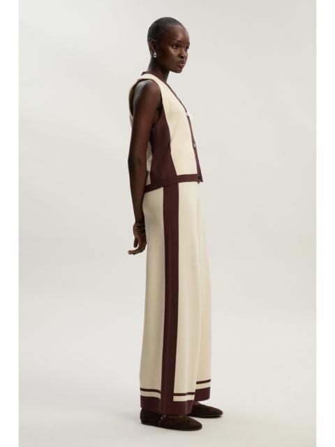 KAREN MILLEN Colour Block Knitted Trousers