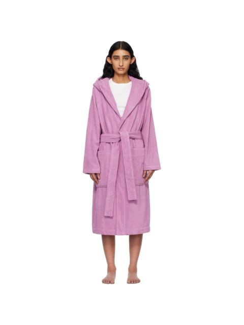 TEKLA Pink Terry Hooded Bathrobe