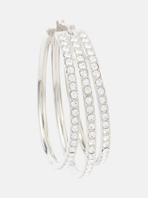 Amina Muaddi Vittoria crystal-embellished hoop earrings