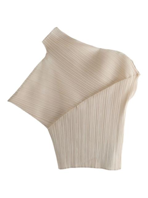 Pleats Please Issey Miyake pleated asymmetric top