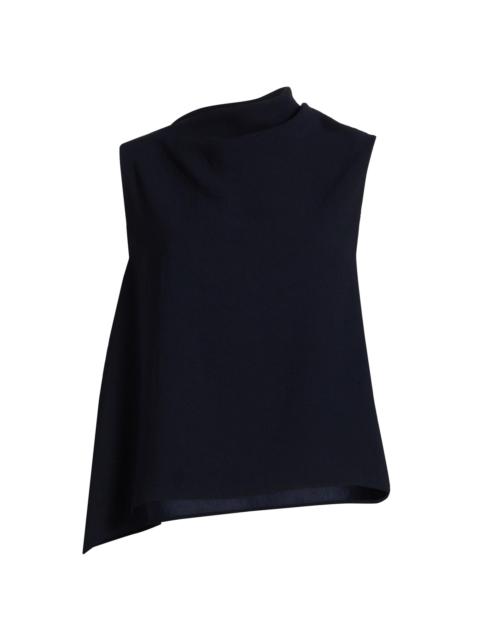 Vince Women's Draped Asymmetric A-Line Top - Coastal