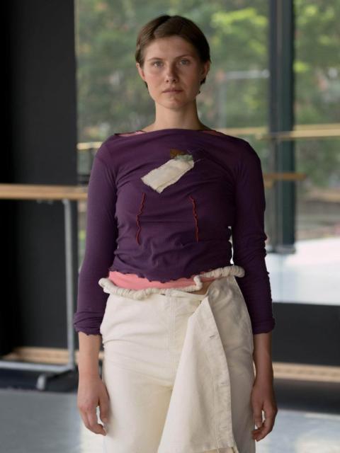 BASERANGE Repair - Oba Long Sleeve No.124 - Deadstock Organic Cotton Rib