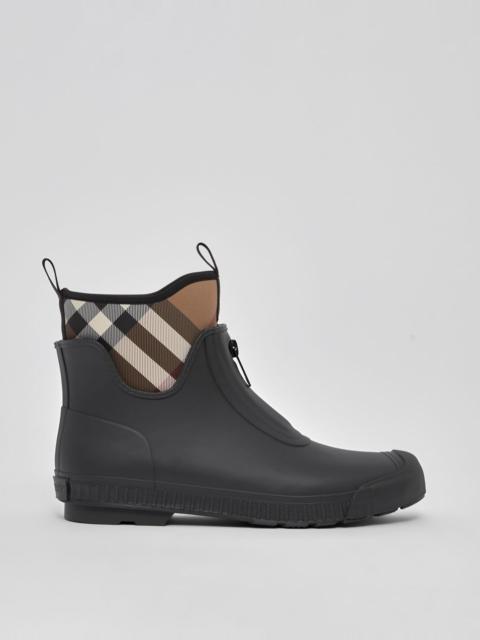 Burberry Check Neoprene and Rubber Rain Boots