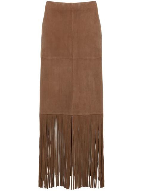 Yves Salomon leather skirt