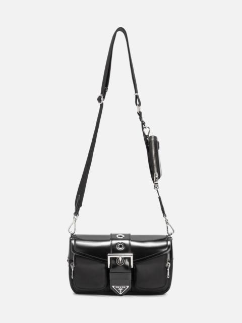 Prada Pocket Buckle-embellished Recycled-nylon Cross-body Bag in Black