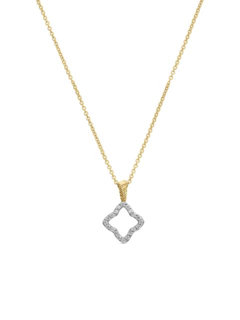 DAVID YURMAN Women's Cable Collectibles Quatrefoil Necklace in 18K Yellow Gold - Diamond