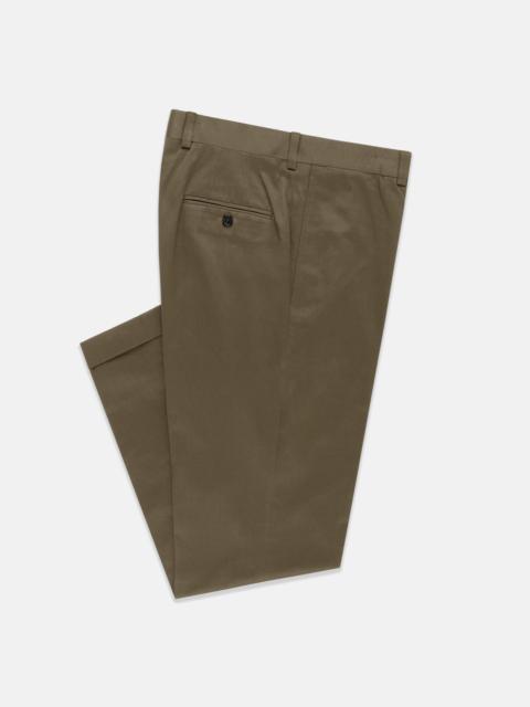 J. PRESS MADE-IN-CANADA OLIVE COTTON DRILL CLOTH TROUSERS