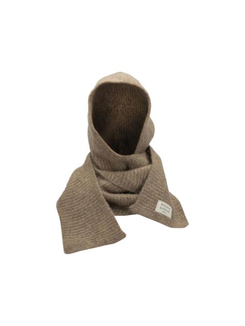 Maison Kitsuné hooded knitted scarf