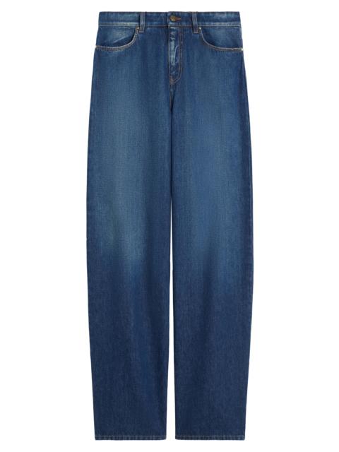 Max Mara Women's Denim Baggy Jeans - Navy