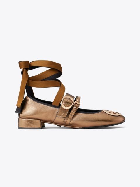 TORY BURCH Reva Punk Heeled Ballet