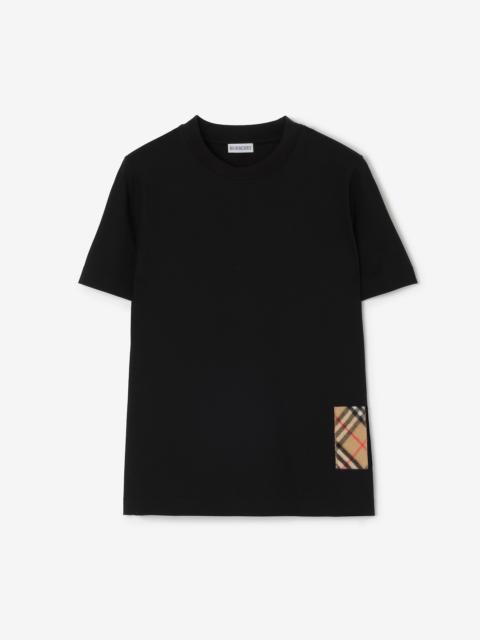 Burberry Check Label Cotton T-shirt