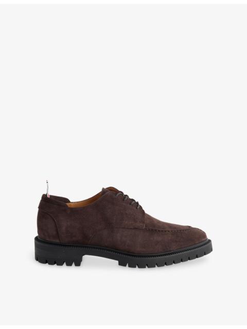 Thom Browne Commando-Sole Suede Derby Shoes