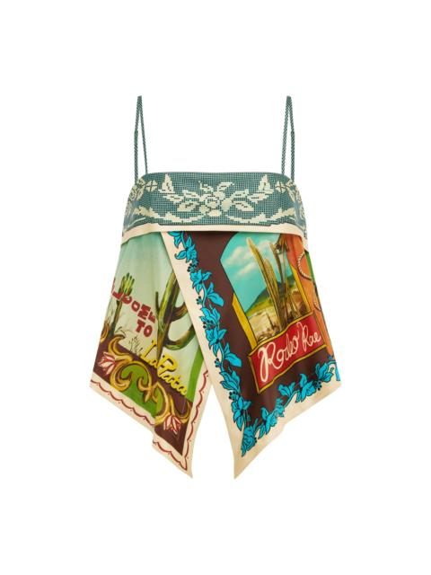 ALÉMAIS Ace Silk Scarf Top