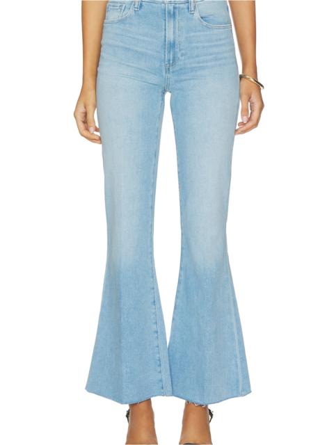 PAIGE Marlow Skimmer Undone Hem Seamed Belt Loops Flare Jeans