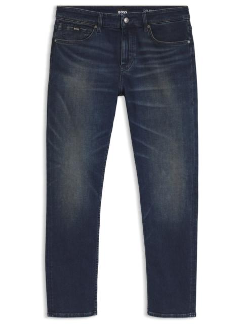 BOSS SLIM-FIT JEANS IN A DARK-BLUE STRETCH-COTTON BLEND