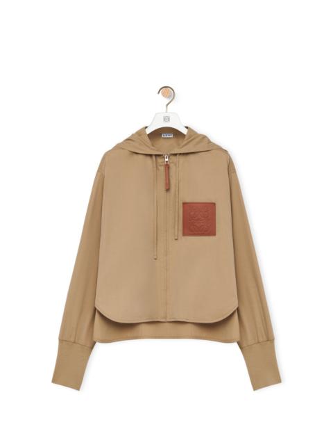 Loewe Hooded jacket in cotton and silk