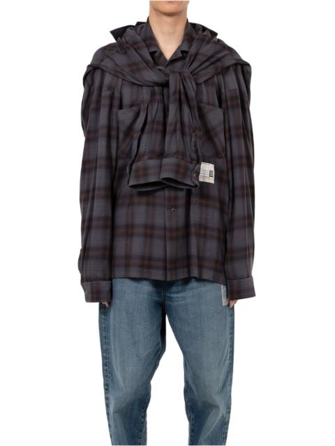Maison MIHARAYASUHIRO Sleeve Layered Check Shirt
