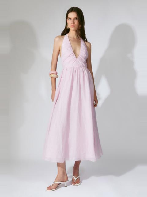 BARDOT Dorota Halter Neck Midi Dress In Bliss Pink