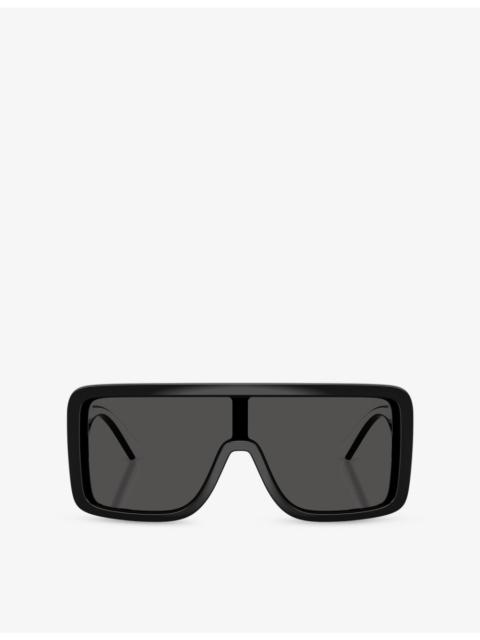 Dolce & Gabbana DG6204 Rectangle-Frame Acetate Sunglasses