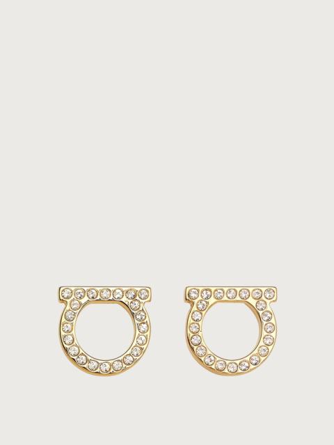 FERRAGAMO Gancini crystals earrings (L)