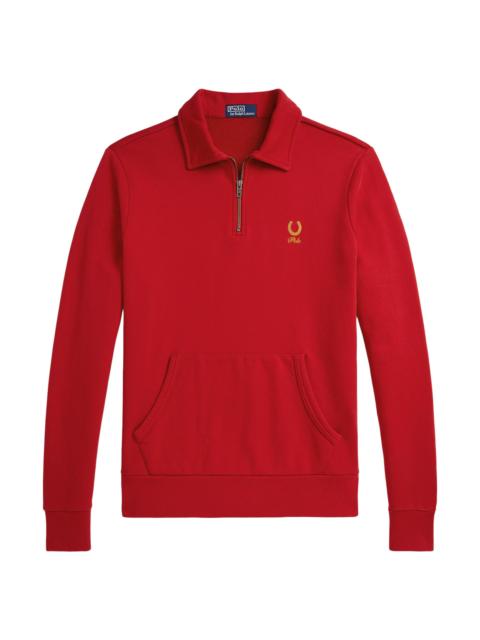 Polo Ralph Lauren Men's Loopback Terry Quarter-Zip Shirt - Red