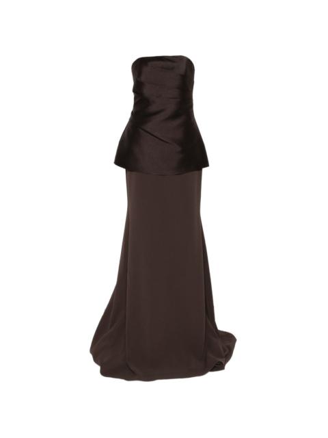 SOLACE LONDON Alia strapless maxi dress