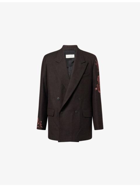 Dries Van Noten Bishop Embroidered 2196 Wool Jacket