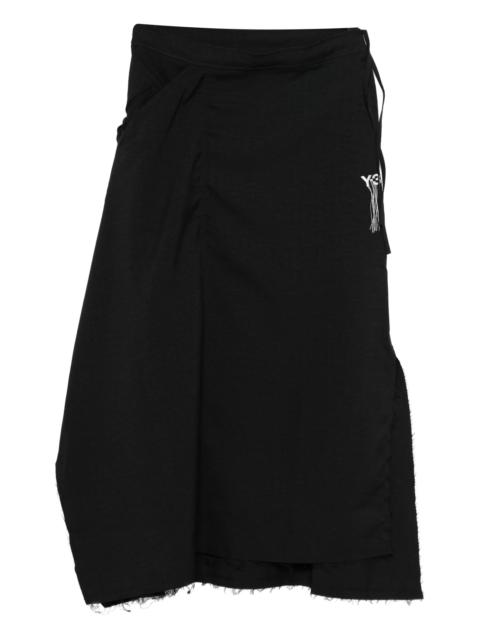 Y-3 Logo-embroidered Midi Skirt