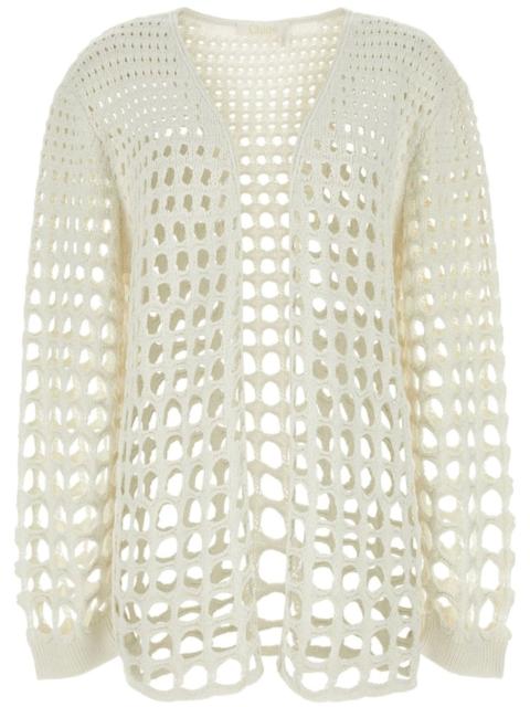 Chloé open-knit silk cardigan