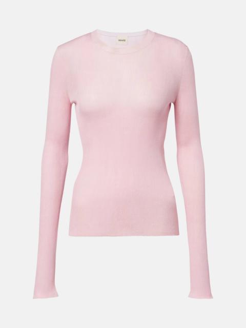 Mosi knitted silk top