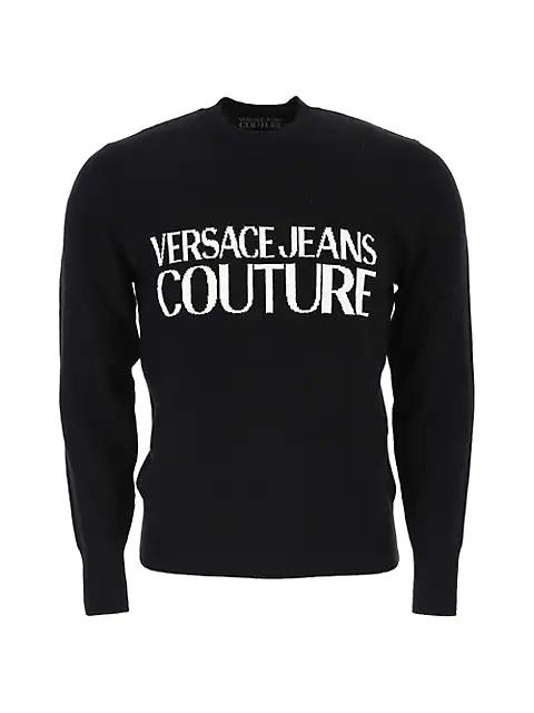 VERSACE JEANS COUTURE 로고 intarsia 스웨터