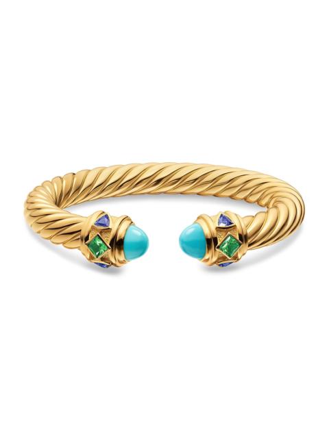 DAVID YURMAN Women's Renaissance Cablespira Bracelet in 18K Yellow Gold - Turquoise