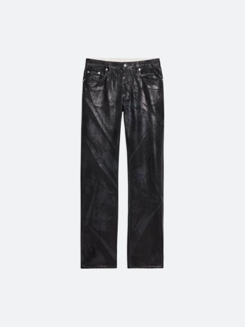 FOILED LOW-RISE STRAIGHT JEANS