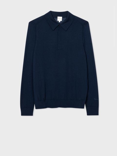 Paul Smith Merino Long-Sleeve Polo Shirt