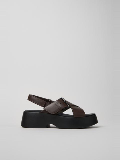 CAMPERLAB Brown Leather Sandals for Women.