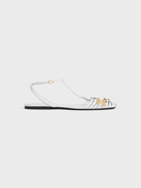 CELINE CAGE FLAT SANDAL IN GOATSKIN
