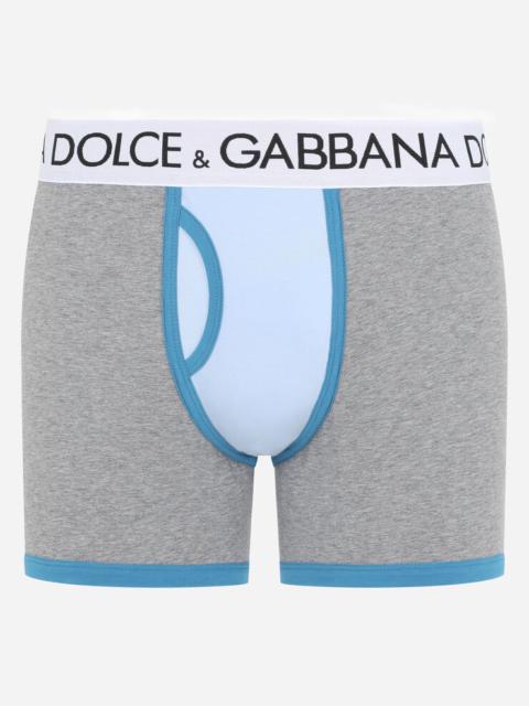 Dolce & Gabbana Long-leg stretch cotton patchwork boxers