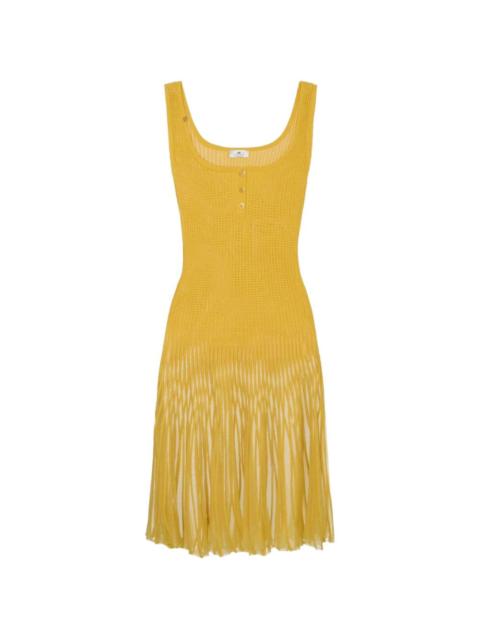 ELISABETTA FRANCHI button plissé dress