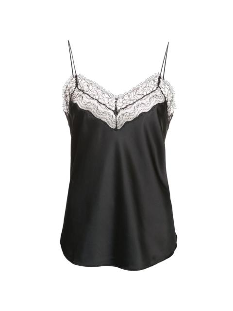 silk lace trim camisole