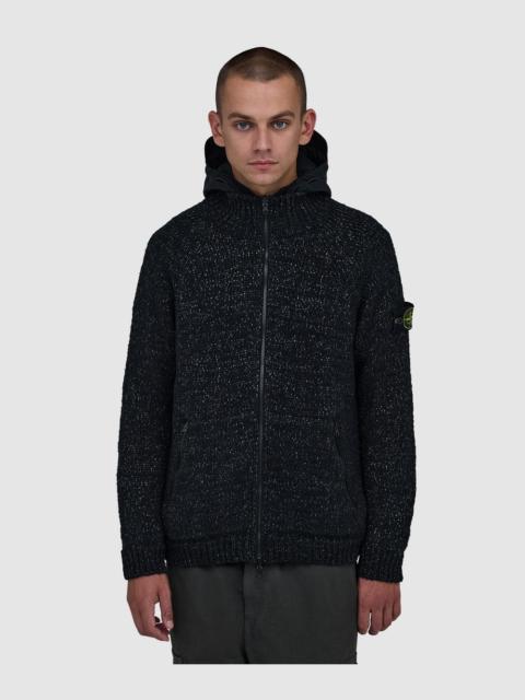Stone Island Brushed cotton with nylon raffia reversible hoodie