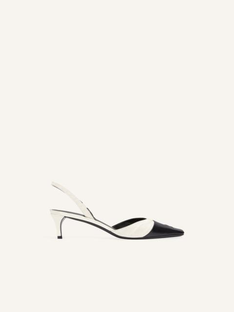 courrèges VINYL TOE CAP SLINBACKS