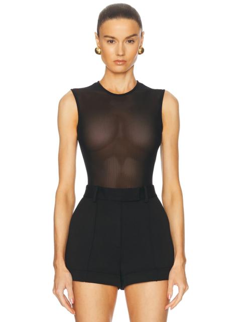 ALEX PERRY Sleeveless Power Mesh Bodysuit