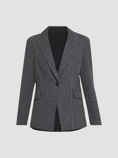 SIMKHAI Women's Auden Virgin Wool-Blend Blazer - Dark Charcoal