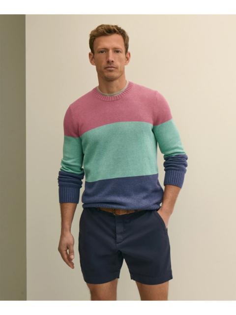 Brooks Brothers Supima® Cotton Vintage-Inspired Color Block Sweater