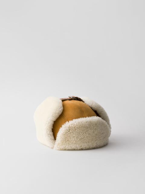 Prada Suede shearling trapper hat
