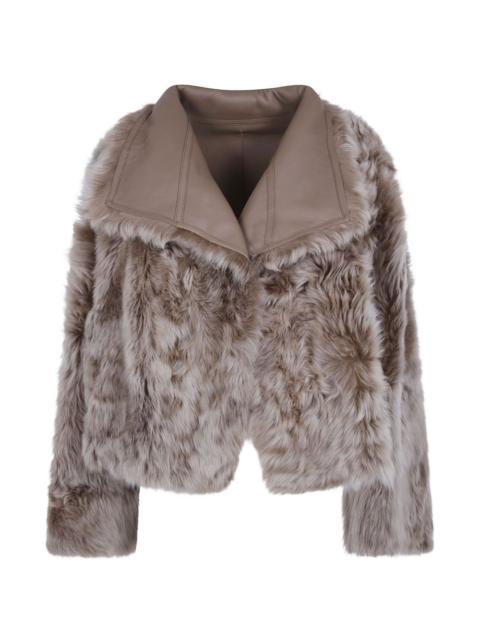 Yves Salomon shearling-trim leather jacket