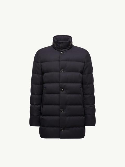 Moncler Vallonpierre Hooded Wool Long Down Jacket