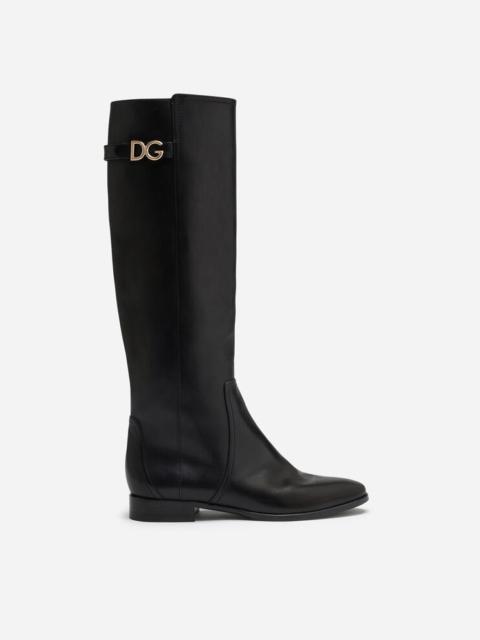 Dolce & Gabbana Boots in cowhide with DG logo