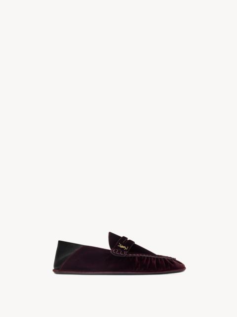 SAINT LAURENT LE LOAFER FOLDABLE IN VELVET