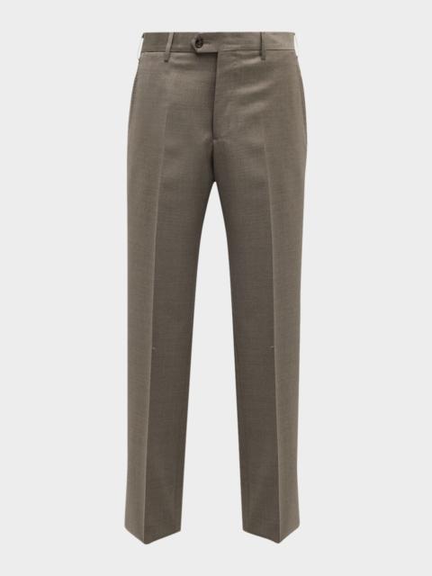 GIORGIO ARMANI Men's Stone Wool Trousers